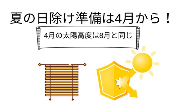 夏の日除け対策は4月から